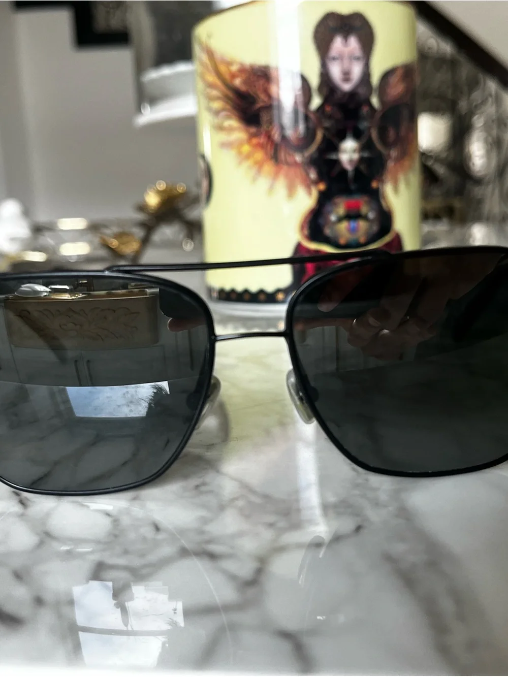 Men's Black Aviator Sunglasses - Maui Jim